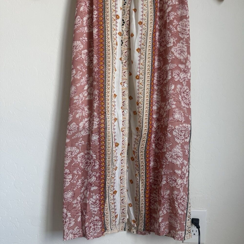 J Gee Womens Medium Babydoll Patchwork Maxi Dress Boho Hippie Gypsy Festival - Picture 3 of 9